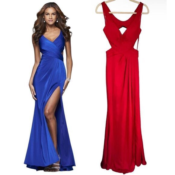 Faviana Red Prom Dress - Picture 1 of 15